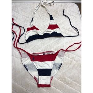 Ralph Lauren Red, White & Blue Halter Bikini